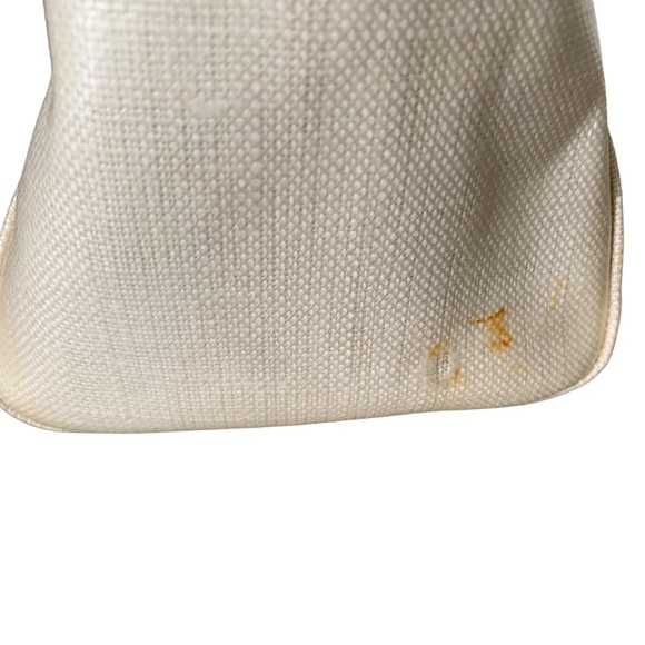 Vintage authentic Kate Spade waxed linen tote mod retro Rare - Picture 13 of 15